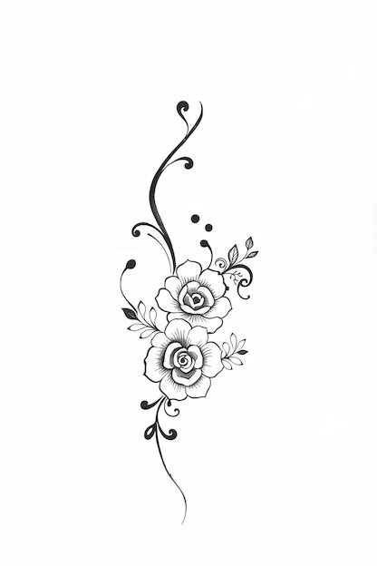 Arabic Back Hand Mehndi Design - Floral Pattern