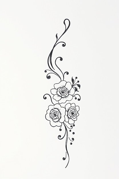 Arabic Back Hand Mehndi Design - Floral