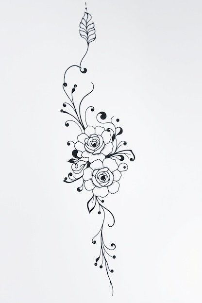 Arabic Back Hand Mehndi Design - Floral