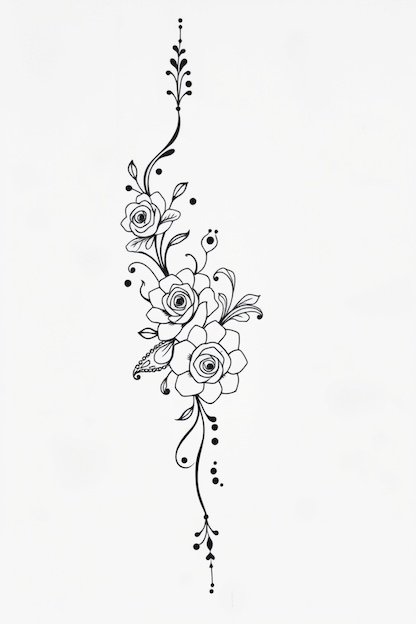 Arabic Back Hand Mehndi Design - Floral Pattern