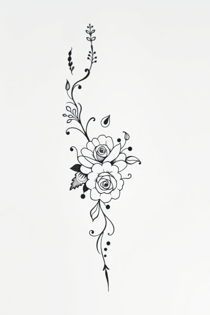 Arabic Back Hand Mehndi Design - Floral Pattern