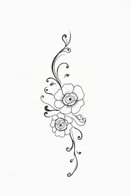 Arabic Back Hand Mehndi Design - Floral