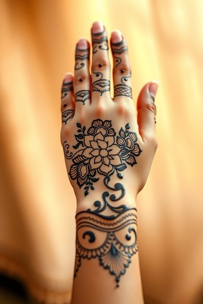 Arabic Full Hand Mehndi Design