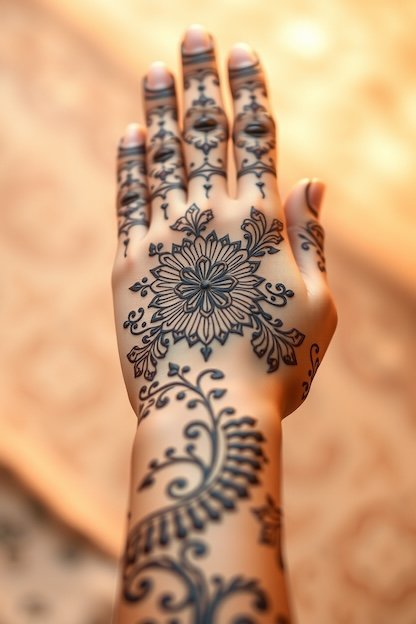 Arabic Full Hand Mehndi Design