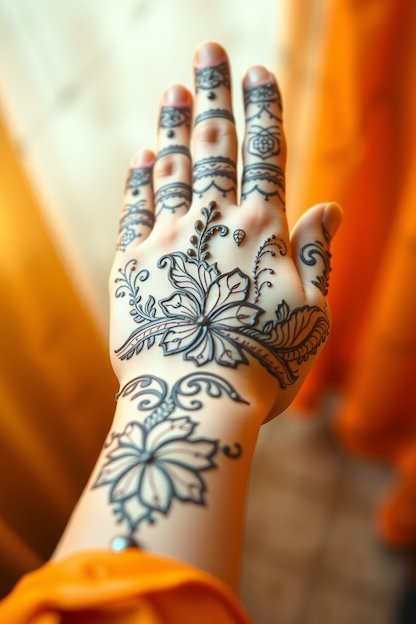 Arabic Full Hand Mehndi Design