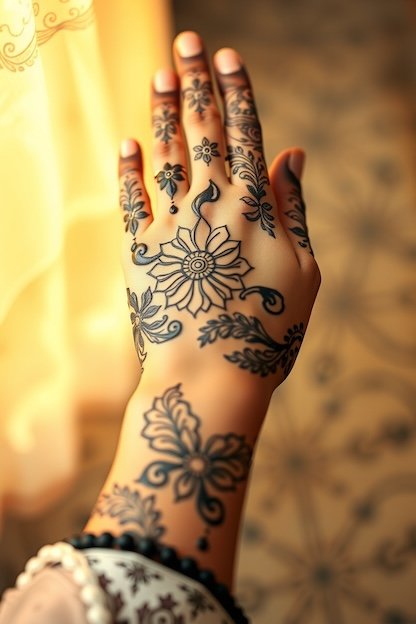 Arabic Full Hand Mehndi Design