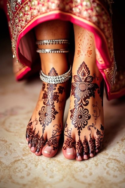 Bridal Mehndi Design - Feet