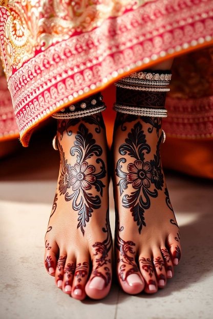 Bridal Mehndi Design - Feet