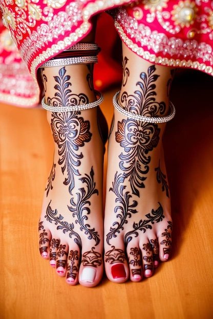 Bridal Mehndi Design - Feet