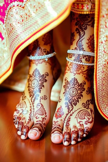 Bridal Mehndi Design - Feet