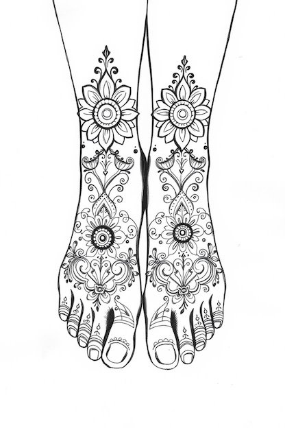 Bridal Mehndi Design - Feet