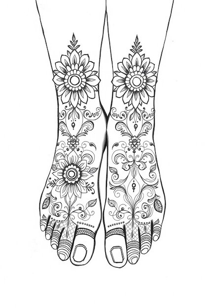 Bridal Mehndi Design - Feet