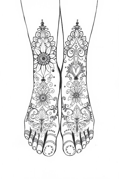 Bridal Mehndi Design - Feet