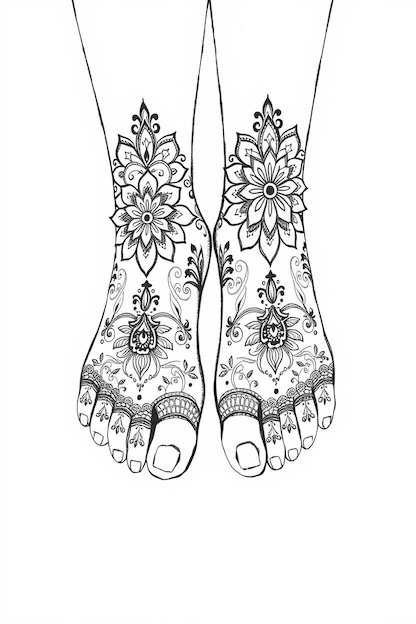 Bridal Mehndi Design - Feet