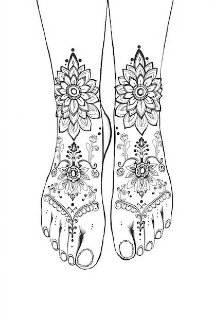 Bridal Mehndi Design - Feet