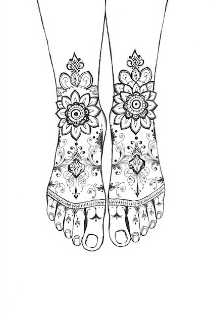 Bridal Mehndi Design - Feet