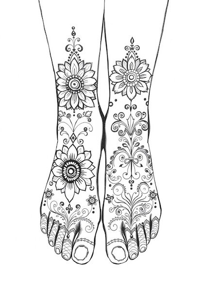 Bridal Mehndi Design - Feet
