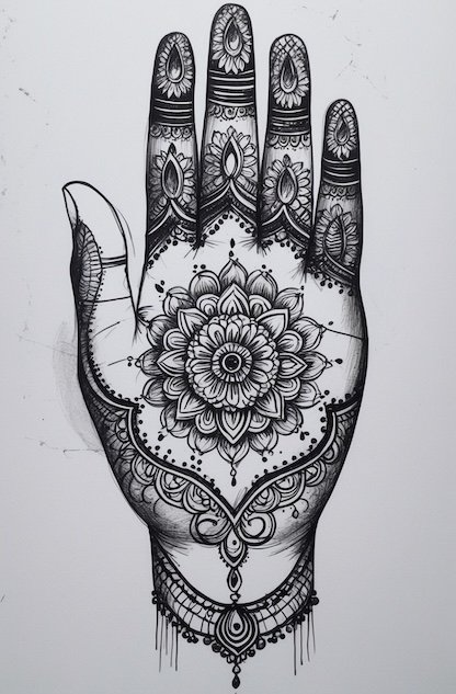 Bridal Mehndi Design on front hand