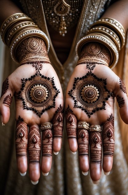 Bridal Mehndi Design on front hand