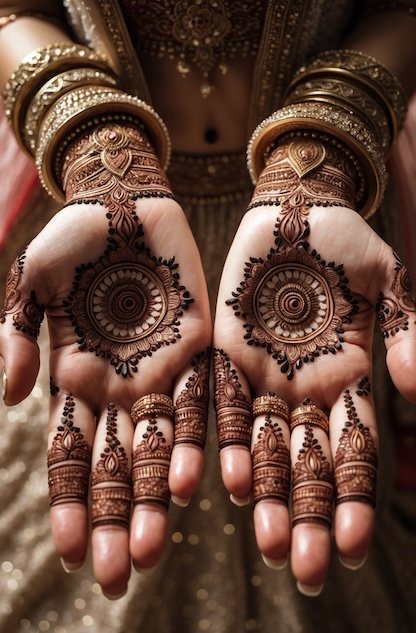 Bridal Mehndi Design on front hand