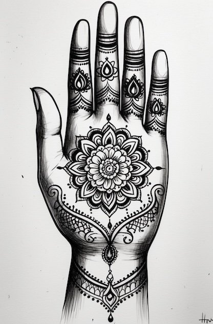 Bridal Mehndi Design on front hand