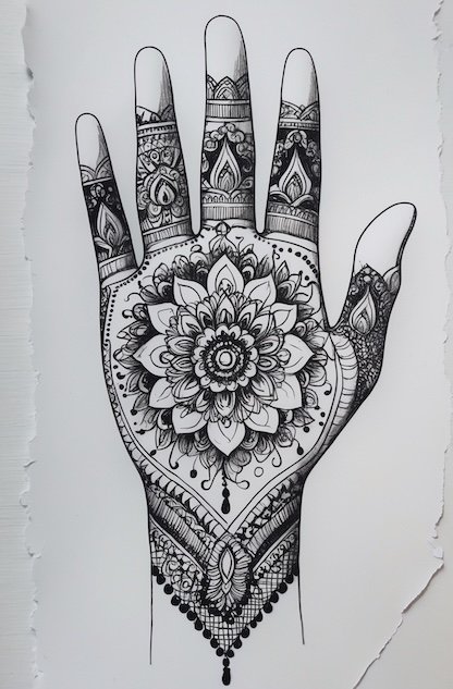 Bridal Mehndi Design on front hand