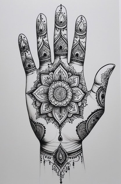 Bridal Mehndi Design on front hand