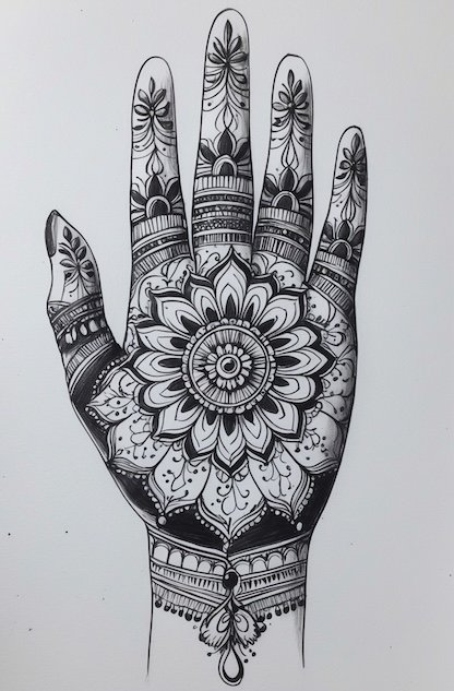 Bridal Mehndi Design on front hand
