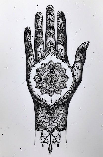 Bridal Mehndi Design on front hand