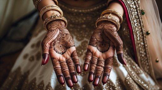 Bridal Mehndi Design on Front of Hand