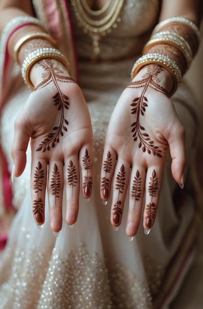 Bridal Mehndi Design on hand.