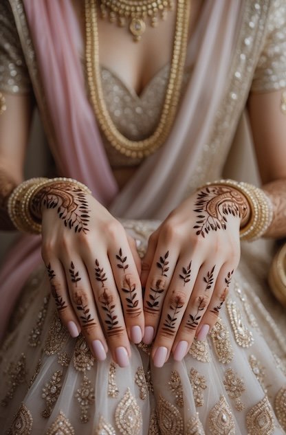 Bridal Mehndi Design on hand.