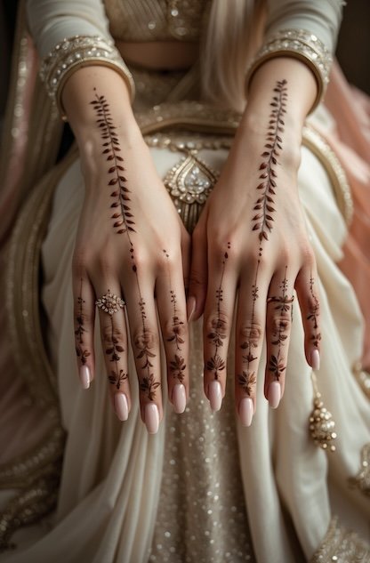 Bridal Mehndi Design on hand.