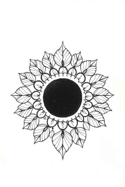 107 Beautiful Simple Mehndi Designs You'll Love 16 Simple Mehndi Design in Black Ink