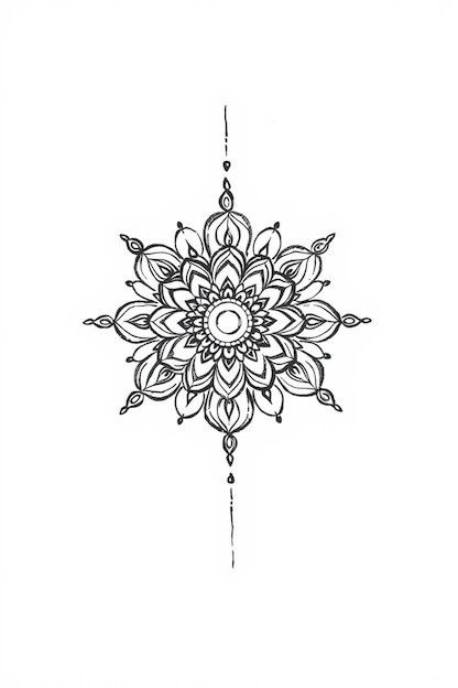 107 Beautiful Simple Mehndi Designs You'll Love 18 Simple Mehndi Design in Black Ink