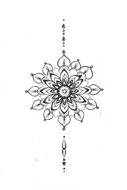 107 Beautiful Simple Mehndi Designs You'll Love 13 Simple Mehndi Design in Black Ink